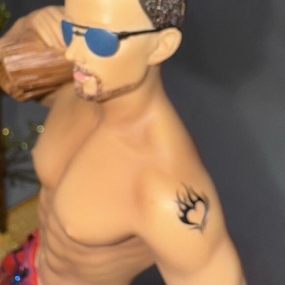 December Diamonds Lumber Jack Merman Ornament 2016 Blue Tail Retired - Picture 3 of 16